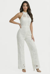 Elegant Lace Halter-neck Jumpsuit