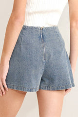 Washed Denim Skort