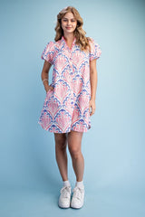 Gigi Printed Button Down Dress