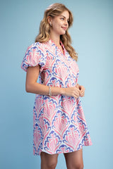 Gigi Printed Button Down Dress