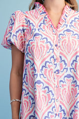 Gigi Printed Button Down Dress