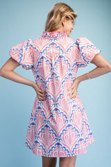 Gigi Printed Button Down Dress