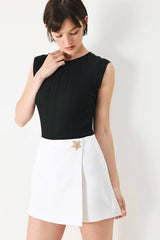 Starfish Solid Woven Skort