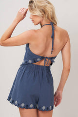 Jade Scarf Top & Short Set