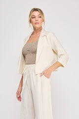 Linen Open Blazer