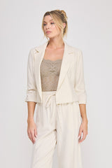 Linen Open Blazer