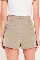 Striped Woven Skort