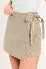 Striped Woven Skort