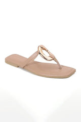 Kori Metal Accent Thong Flat Sandal