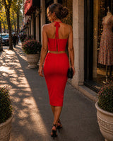 Olivia Elegance Midi Skirt Set