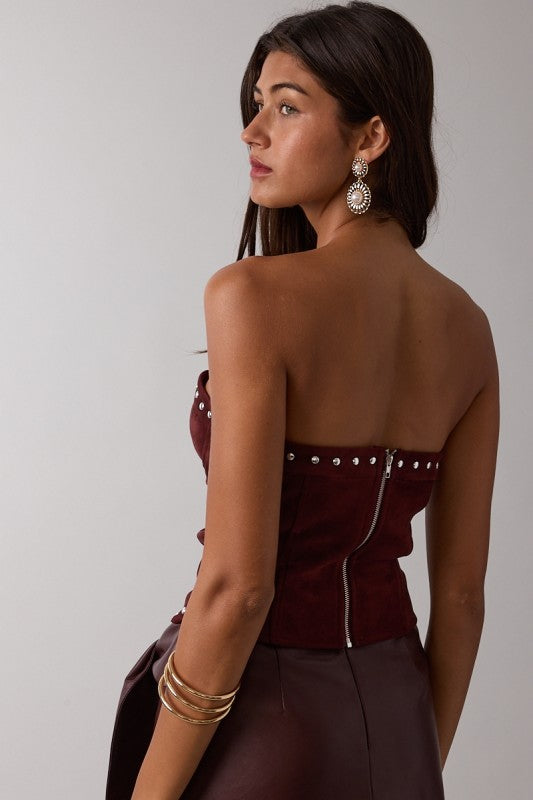 Clara Suede Tube Top