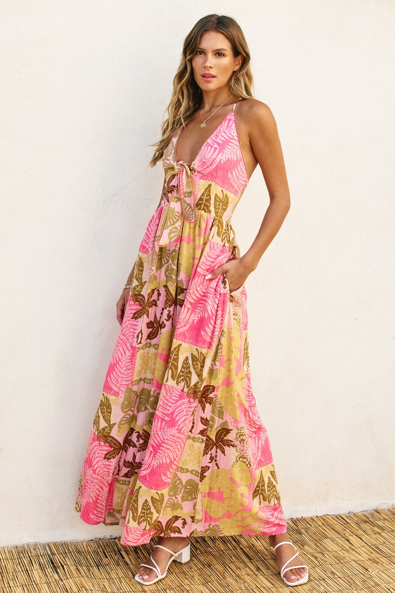 Luna Front Knot Maxi Dress