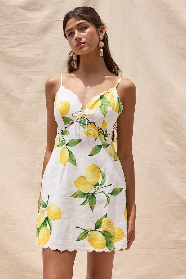 Gianna Lemon Mini Dress