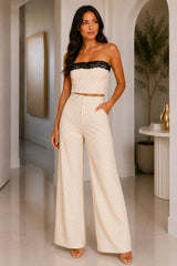 Olivia Lace Detail Polka Dot Set