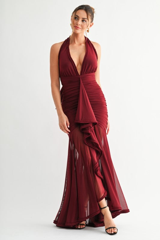 Isabella Halter Maxi Dress
