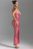 Rose Rhinestone Maxi Dress