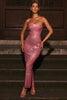 Rose Rhinestone Maxi Dress