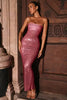 Rose Rhinestone Maxi Dress