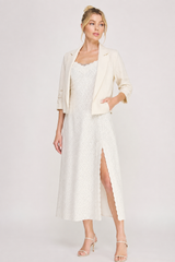 Empire White Dot Maxi Dress