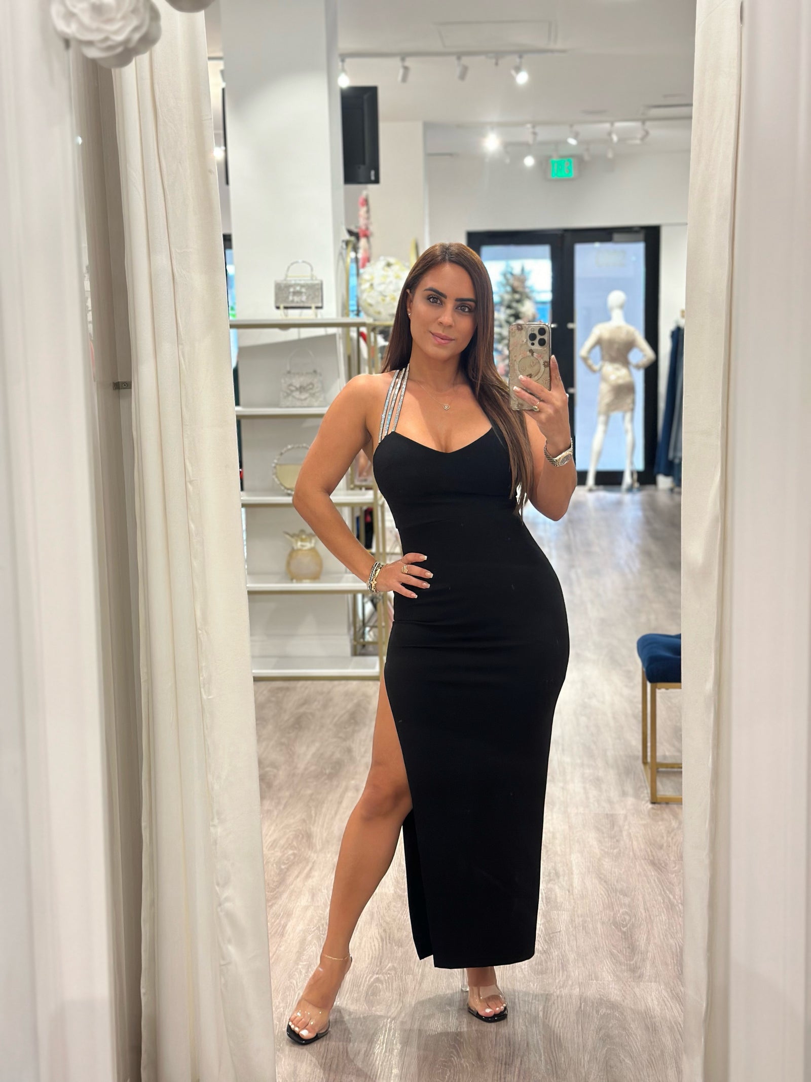 fitted lace wedding dress Hannah Maxi Dress – Styles Boutique Miami