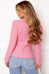 Charli Pink Tweed Blazer