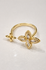 Bloom Cross Adjustable Ring