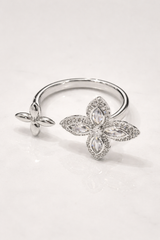 Bloom Cross Adjustable Ring