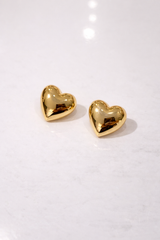Golden Heart Studs