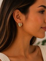 Golden Heart Studs