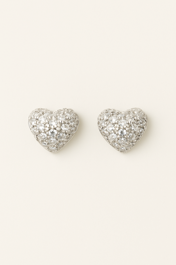 Sparkle Heart Studs