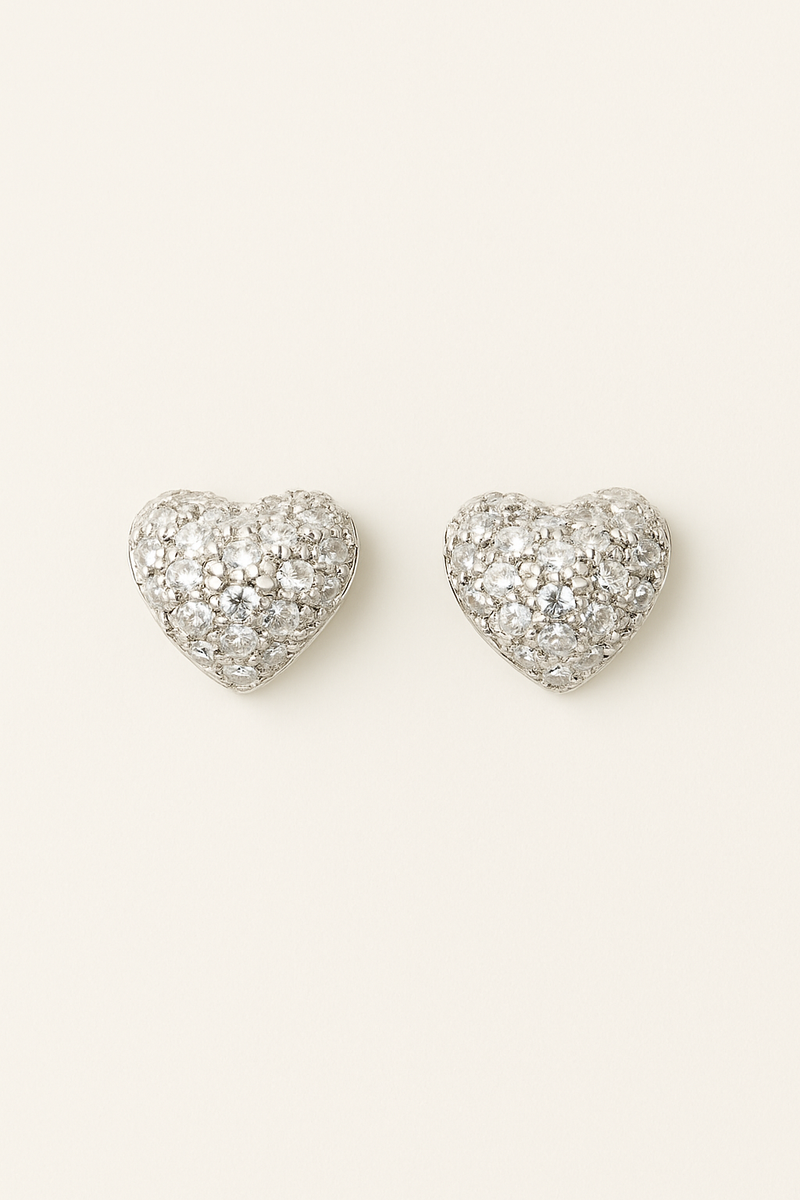 Sparkle Heart Studs