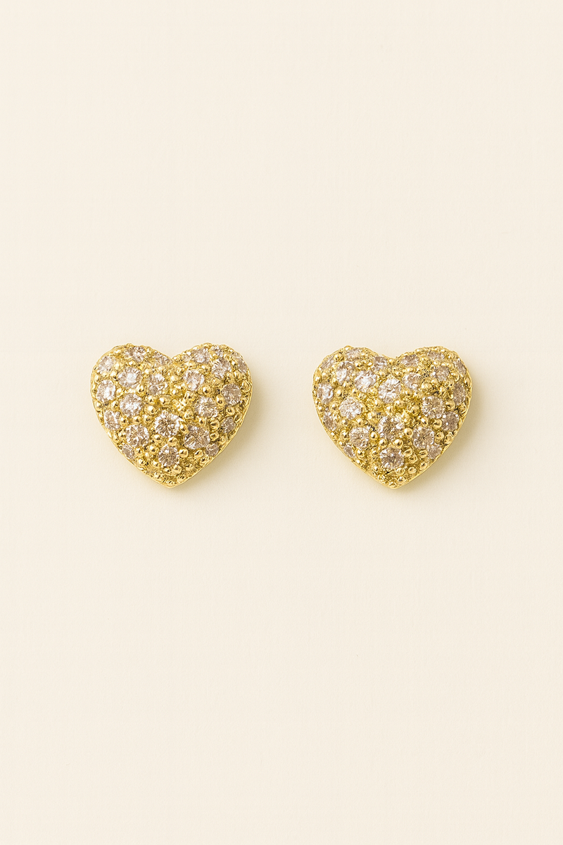 Sparkle Heart Studs