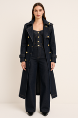 Coat Denim 3 Pieces Set