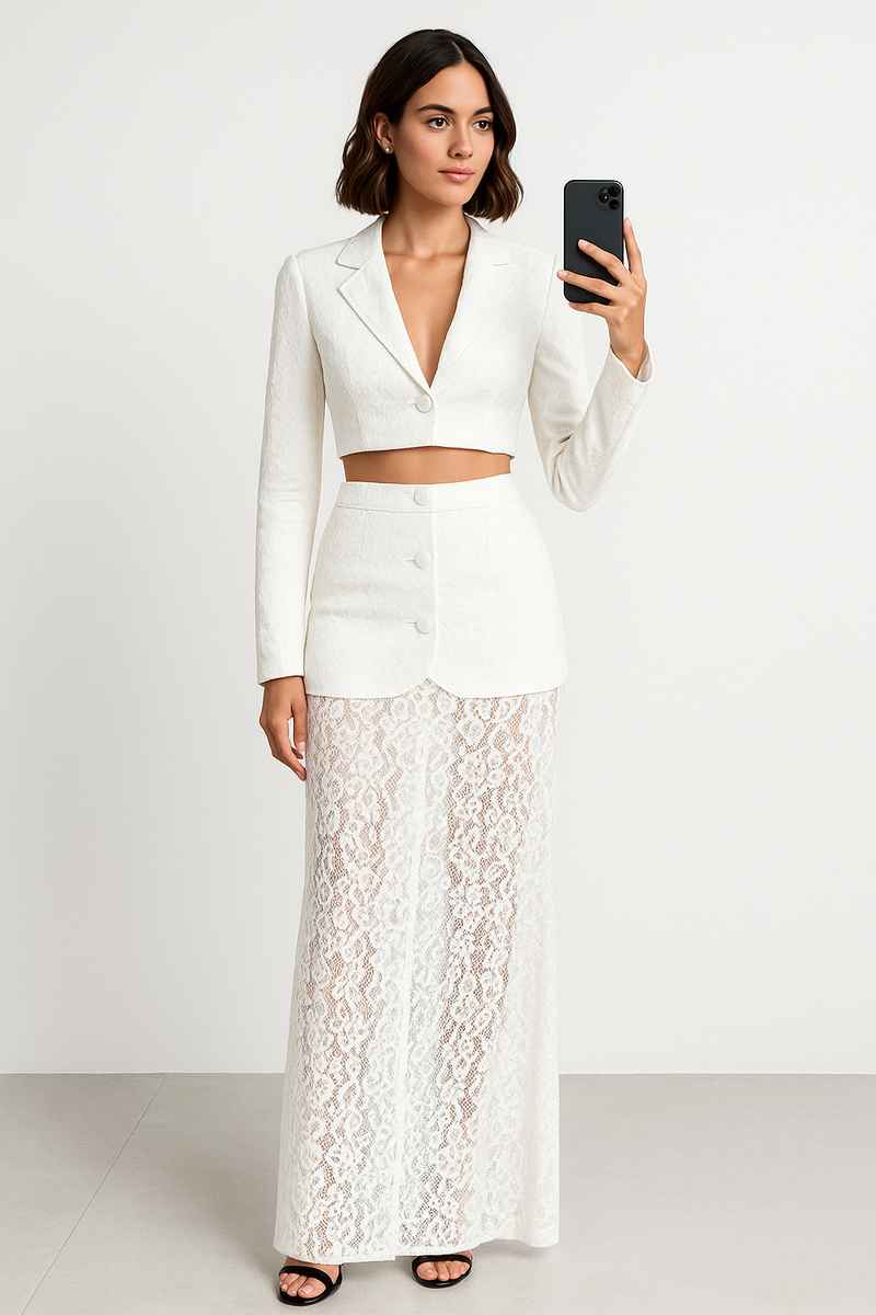 Clara Lace Maxi Skirt Set