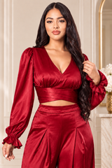 Vanessa Satin Long Sleeves Top