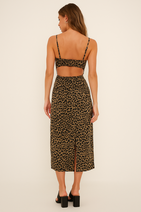 Animal Print Midi Dress