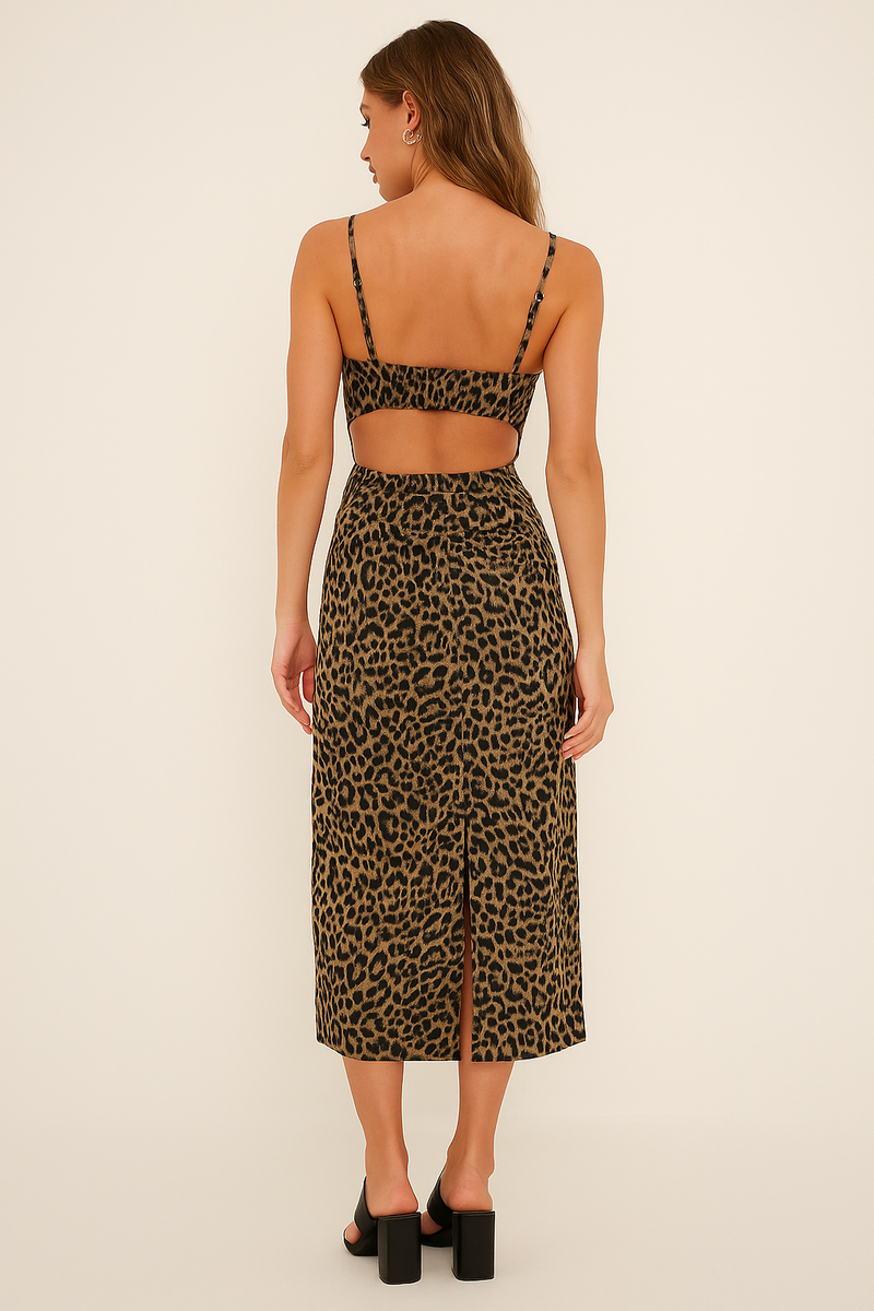 Animal Print Midi Dress