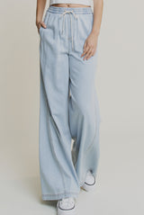 Ultra Soft Denim Wide Leg Pants