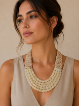 Coastal Pearl Statement Necklace