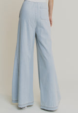 Ultra Soft Denim Wide Leg Pants