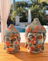 Multi-Color Buddha Head Sculpture