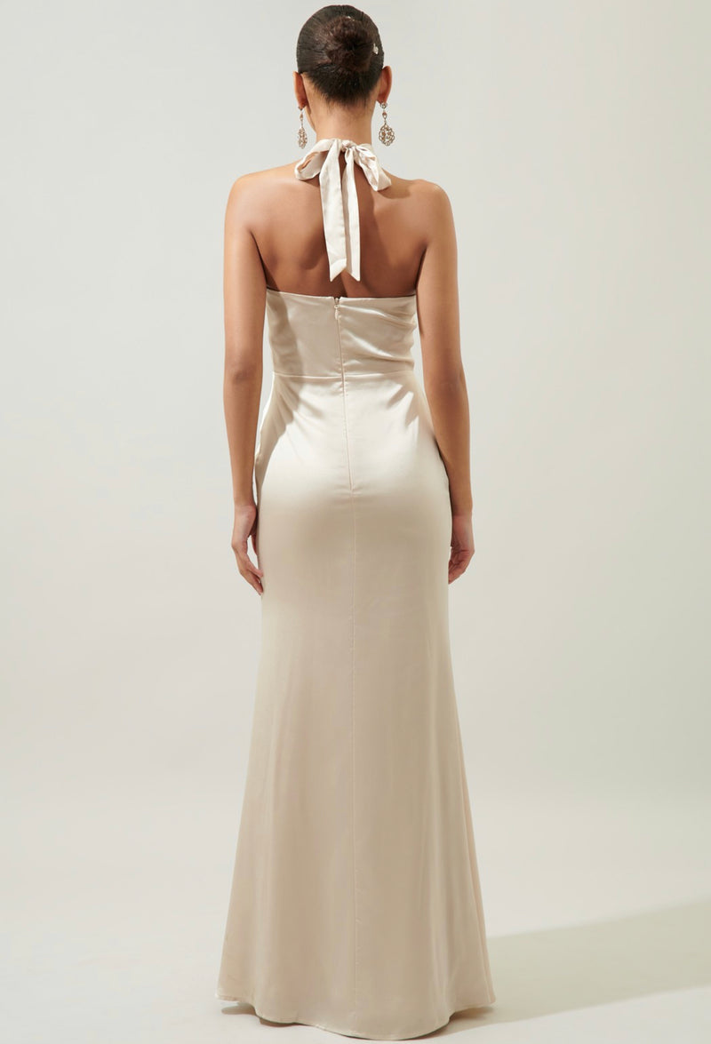 Halter Satin Maxi Dress Styles Boutique Miami Halter Satin Maxi Dress Styles Boutique Miami