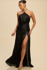 Sophia Metallic Maxi Dress