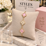 Blush Clover Charm Bracelet