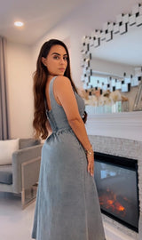 Lina Denim Midi Dress