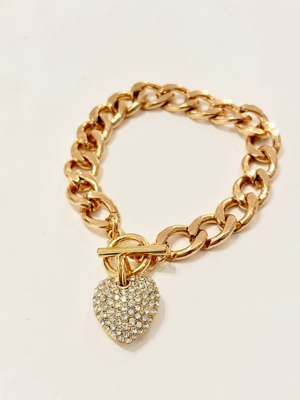 Heart Pendant Bracelet