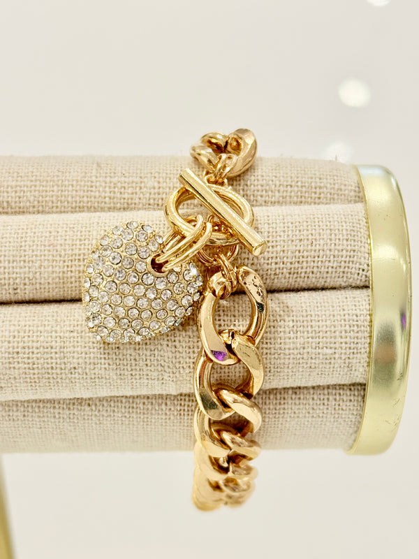Heart Pendant Bracelet
