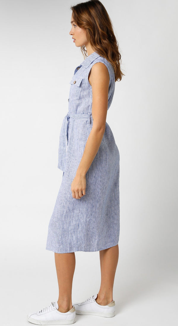 Rene Button Up Midi Dress