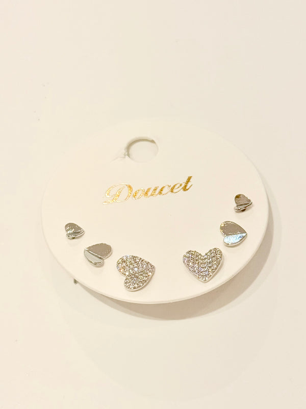 Heart Earring Set