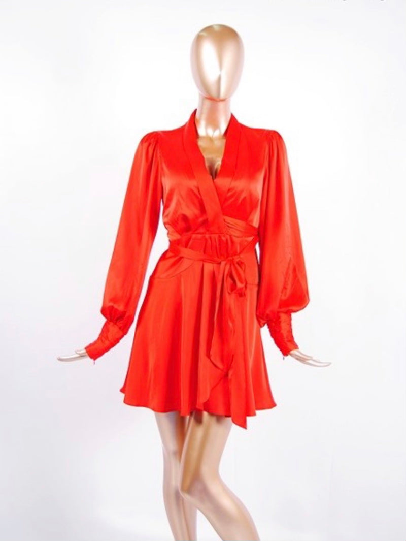 savannah wrap mini dress For Love & Lemons + Savannah Wrap Mini Dress
